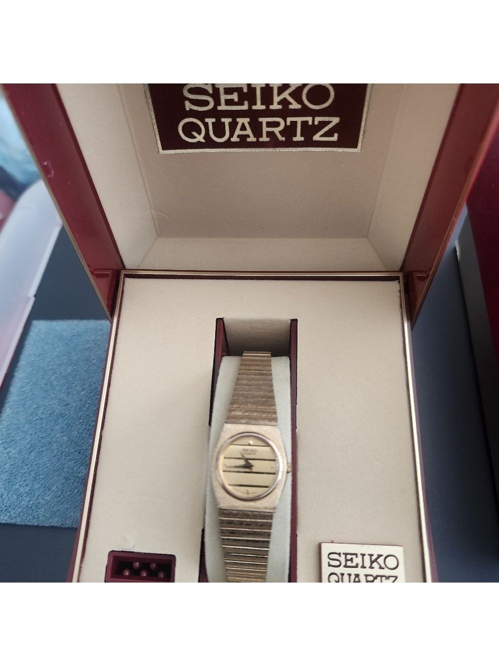 Vintage Seiko SX Watch Women Gold Tone Gold Dial 18mm Round - Picture 4 of 13